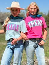 Load image into Gallery viewer, Texas in Glitter with Metallic Puff Tee
