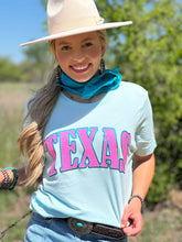Load image into Gallery viewer, Texas in Glitter with Metallic Puff Tee
