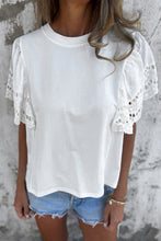 Load image into Gallery viewer, Hollow Out Short Sleeve Top
