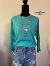 Load image into Gallery viewer, Stevie Stud Mesh Sleeve Top
