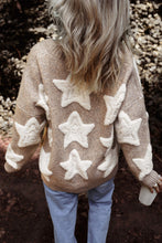 Load image into Gallery viewer, Star Pattern Textured Sweater Cardigan with Pockets
