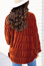Load image into Gallery viewer, Textured Velvet Button Up Shirt
