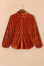 Load image into Gallery viewer, Textured Velvet Button Up Shirt

