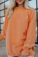 Load image into Gallery viewer, Ribbed Corduroy Oversized Sweatshirt
