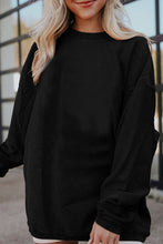 Load image into Gallery viewer, Ribbed Corduroy Oversized Sweatshirt
