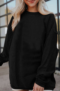 Ribbed Corduroy Oversized Sweatshirt