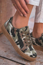 Load image into Gallery viewer, Camo Print Lace-up sneakers
