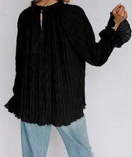 Load image into Gallery viewer, Striking Pleated Flared Cuff Long Sleeve Blouse
