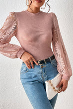 Load image into Gallery viewer, Peach blossom detail sleeve sweater
