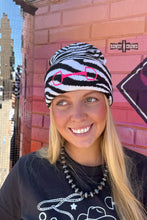Load image into Gallery viewer, WHITE Zebra Bit Beanie
