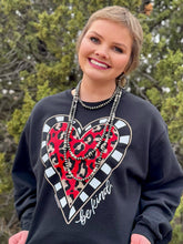 Load image into Gallery viewer, Be Kind Leopard Heart Long Sleeve Tee &amp; Sweatshirt
