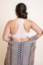 Load image into Gallery viewer, Ribbed Lace Boho Racerback Bralette Plus
