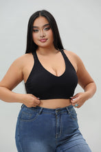 Load image into Gallery viewer, Plus Size Seamless Front Lace Racerback Bralette – Soft Stretch Fit
