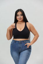 Load image into Gallery viewer, Plus Size Seamless Front Lace Racerback Bralette – Soft Stretch Fit
