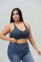 Load image into Gallery viewer, Plus Size Seamless Front Lace Racerback Bralette – Soft Stretch Fit
