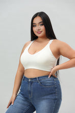 Load image into Gallery viewer, Plus Size Seamless Front Lace Racerback Bralette – Soft Stretch Fit
