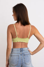 Load image into Gallery viewer, Seamless Lettuce Edge Bow Tie Triangle Bralette 🥬
