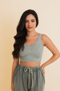 Just Breathe Washed Ribbed Bralette