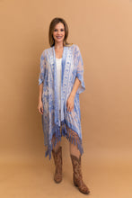 Load image into Gallery viewer, Lush Velvet Mesh Tapestry Kimono
