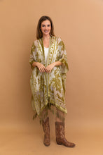 Load image into Gallery viewer, Lush Velvet Mesh Tapestry Kimono
