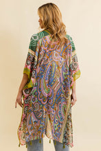 Load image into Gallery viewer, Free Spirit Cinched Sleeve Paisley Kimono
