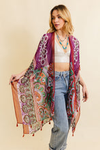 Load image into Gallery viewer, Free Spirit Cinched Sleeve Paisley Kimono
