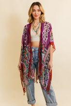 Load image into Gallery viewer, Free Spirit Cinched Sleeve Paisley Kimono

