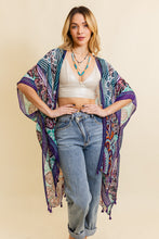 Load image into Gallery viewer, Free Spirit Cinched Sleeve Paisley Kimono
