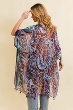 Load image into Gallery viewer, Free Spirit Cinched Sleeve Paisley Kimono
