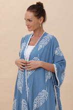 Load image into Gallery viewer, Botanical Leaf Embroidered Kimono Cardigan

