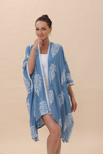 Load image into Gallery viewer, Botanical Leaf Embroidered Kimono Cardigan
