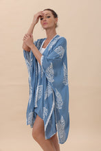 Load image into Gallery viewer, Botanical Leaf Embroidered Kimono Cardigan
