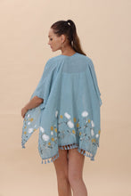 Load image into Gallery viewer, Floral Embroidered Tassel Hem Kimono Cardigan
