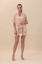 Load image into Gallery viewer, Floral Embroidered Tassel Hem Kimono Cardigan
