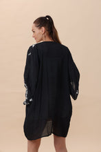 Load image into Gallery viewer, Floral Embroidered Open Front Kimono Cardigan – Lightweight
