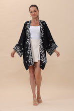 Load image into Gallery viewer, Floral Embroidered Open Front Kimono Cardigan – Lightweight
