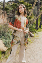Load image into Gallery viewer, Allover Floral Print Kimono One Size / Olive
