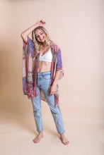 Load image into Gallery viewer, Bohemian Burnout Velvet Kimono Ponchos

