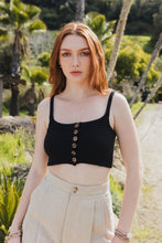 Load image into Gallery viewer, Button Down Knit Brami Top XS/S / Black
