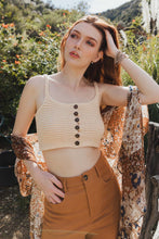Load image into Gallery viewer, Button Down Knit Brami Top XS/S / Oatmeal
