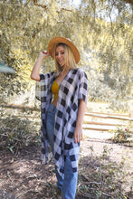 Load image into Gallery viewer, Classic Lightweight Buffalo Check Kimono One Size / Black
