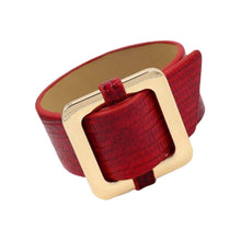 Load image into Gallery viewer, ClaudiaG Square Lock Bracelet -Red
