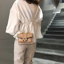 Load image into Gallery viewer, ClaudiaG Betty Shoulder Bag -Clear/Tan
