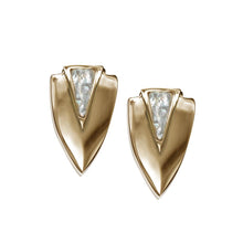 Load image into Gallery viewer, ClaudiaG Chevron Earrings- Gold
