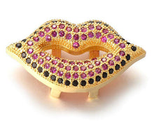 Load image into Gallery viewer, Colored Stones Lips Charm
