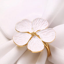 Load image into Gallery viewer, ClaudiaG 5 Leaf Flower Napkin Ring -Set of 6
