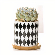 Load image into Gallery viewer, ClaudiaG B&amp;W Planters (Set of 3)
