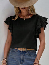 Load image into Gallery viewer, ClaudiaG Denise Ruffle Cap Sleeve Blouse
