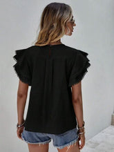 Load image into Gallery viewer, ClaudiaG Denise Ruffle Cap Sleeve Blouse
