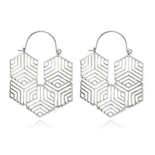 Load image into Gallery viewer, ClaudiaG Hex -Silver Earrings
